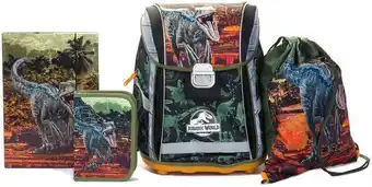 Pagro Diskont Schultaschen-set premium light - jurassic world 4 teile bunt Angebot