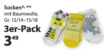 NKD Socken mit Baumwolle Gr. 12/14-15/18 3er-Pack Angebot
