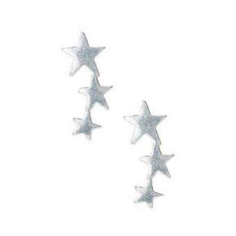 Claire's Sterling silver graduated star stud earrings Angebot