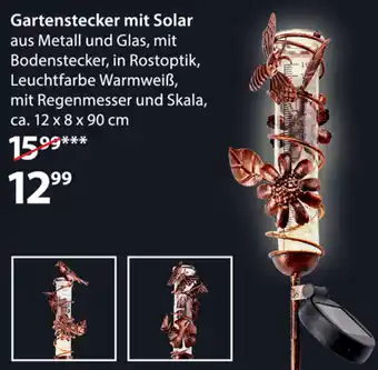 NKD Gartenstecker mit Solar ca. 12x8x90 cm Angebot