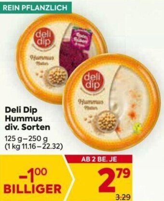 Billa Deli Dip Hummus div. Sorten 125 g- 250 g Angebot