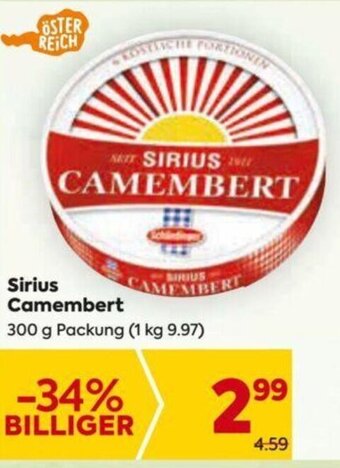 Billa Sirius Camembert 300g Angebot