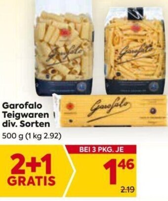 Billa Garofalo Teigwaren div. Sorten 500 g Angebot
