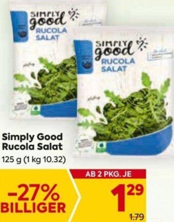 Billa Simply Good Rucola Salat 125g Angebot