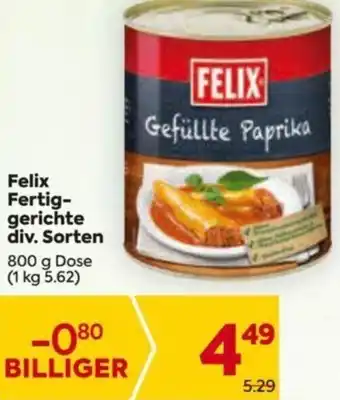 Billa Felix Fertig-gerichte div. Sorten 800g Angebot