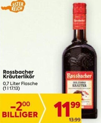 Billa Rossbacher Kräuterlikör 0,7 Liter Angebot