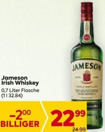 Billa Jameson Irish Whiskey 0,7 Liter Flasche Angebot