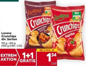 Billa Lorenz Crunchips div. Sorten 110g-150 g Angebot