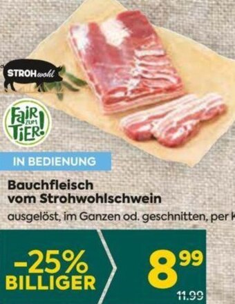 Billa Bauchfleisch vom Strohwohlschwein per kilo Angebot