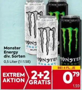 Billa Monster Energy div. Sorten 0, 5 Liter Angebot
