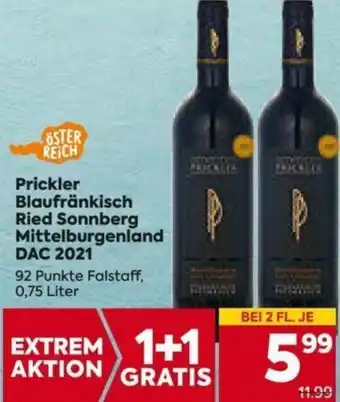 Billa Prickler Blaufränkisch Ried Sonnberg Mittelburgenland DAC 2021 0,75 Liter Angebot