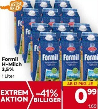 Billa Formil H-Milch 3,5% 1 Liter Angebot