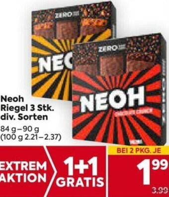 Billa Neoh Riegel 3 Stk. div Sorten 84 g-90g Angebot