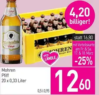 Sutterlüty Mohren Pfiff 20x0,33 Liter Angebot