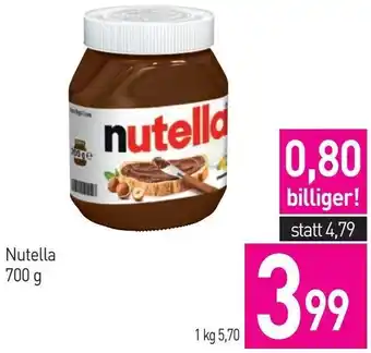 Sutterlüty Nutella 700g Angebot