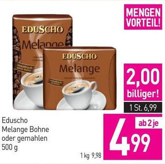 Sutterlüty Eduscho Melange Bohne oder Gemahlen 500g Angebot