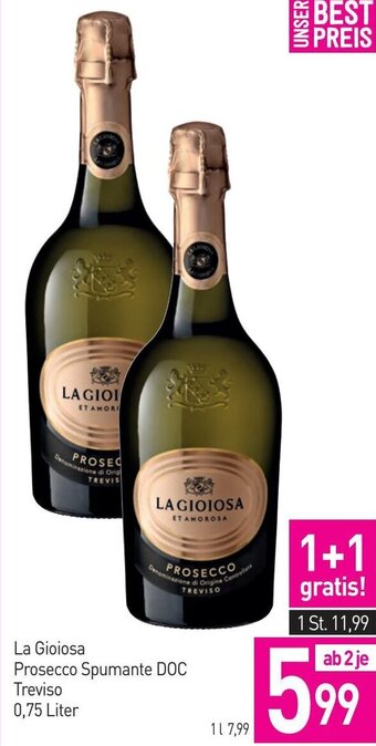 Sutterlüty La Gioiosa Prosecco Spumante DOC Treviso 0,75 Liter Angebot