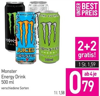 Sutterlüty Monster Energy Drink 500ml Angebot