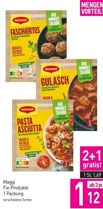 Sutterlüty Maggi Fix-Produkte 1 Packung Angebot