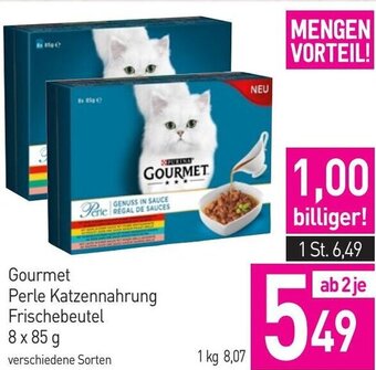 Sutterlüty Gourmet Perle Katzennahrung Frischebeutel 8 x 85 g Angebot