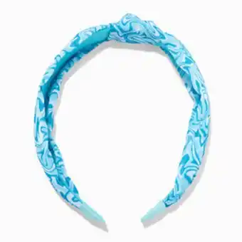Claire's Blue swirl knotted headband Angebot