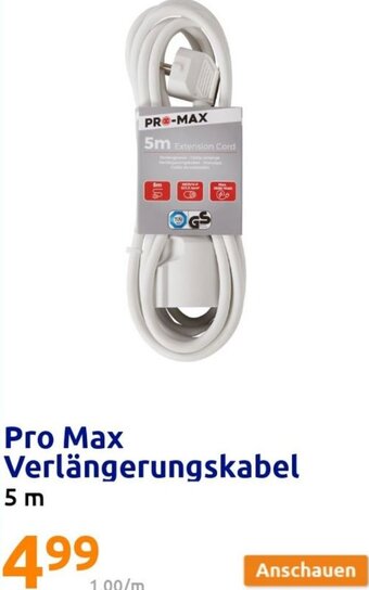 Action Pro Max Verlängerungskabel 5 m Angebot