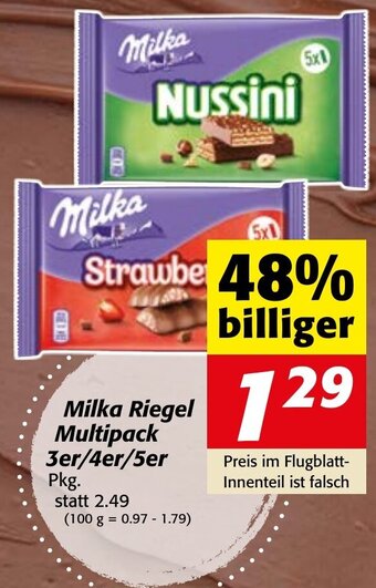 Strasser Markt Milka Riegel Multipack 3er/4er/5er Pkg. Angebot