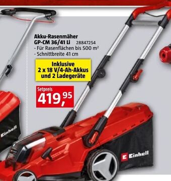 Bauhaus Akku-rasenmäher gp-cm 36/41 li Angebot