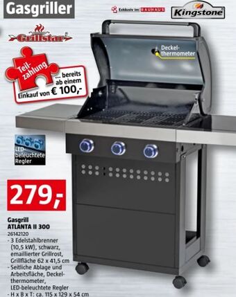 Bauhaus Gasgrill atlanta ii 300 Angebot