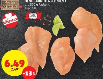 PENNY Hendl Minutenschnitzel 500g Angebot