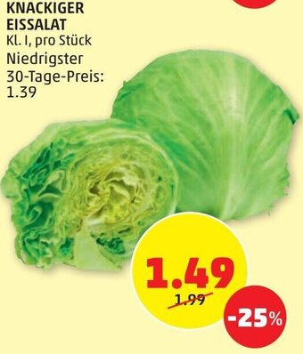 PENNY Knackiger Eissalat Angebot