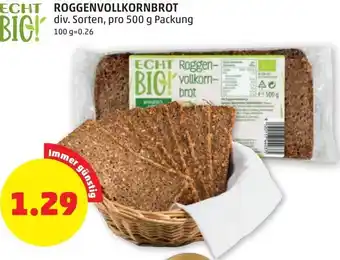 PENNY Echt Bio Roggenvollkornbrot 500g Angebot