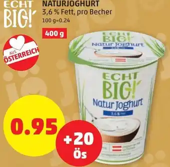 PENNY Echt Bio Naturjoghurt 400g Angebot