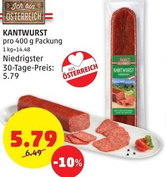 PENNY Kantwurst 400g Angebot