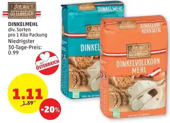 PENNY Dinkelmehl 1 kilo Angebot