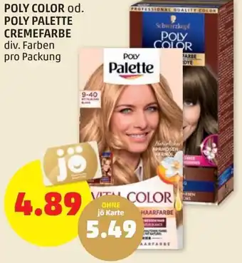 PENNY Poly Color od. Poly Palette Cremefarbe pro Packung Angebot