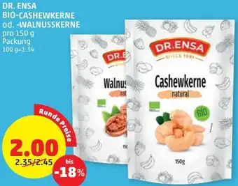 PENNY Dr. Ensa Bio-Cashewkerne od. Walnusskerne 150g Angebot