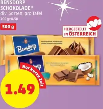 PENNY Bensdorp Schokolade 300g Angebot