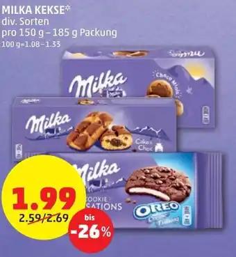 PENNY Milka Kekse div. Sorten 150g- 185g Angebot