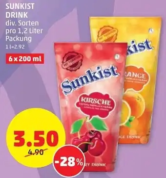 PENNY Sunkist Drink div. Sorten 1,2 Liter Angebot