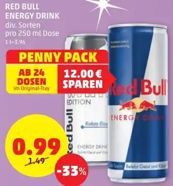 PENNY Red Bull Energy Drink div. Sorten 250 ml Angebot