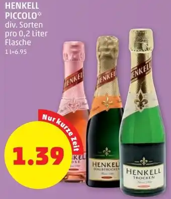 PENNY Henkell Piccolo 0,2 Liter Angebot