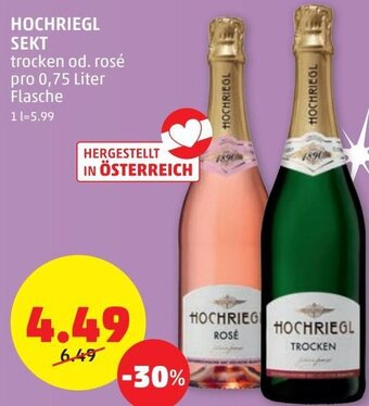 PENNY Hochriegl Sekt 0,75 Liter Angebot
