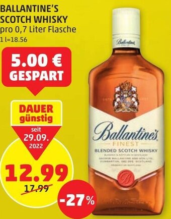 PENNY Ballantine's Scotch Whisky 0,7 Liter Angebot