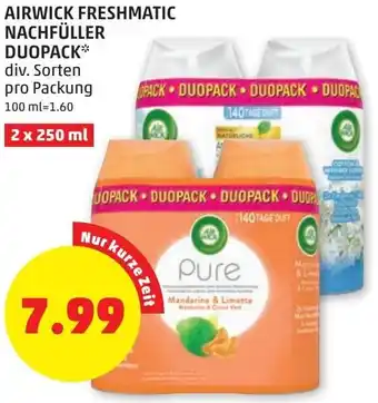 PENNY Airwick Freshmatic Nachfüller Duopack 2x250 ml Angebot