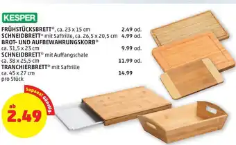 PENNY Kesper Frühstücksbret ca. 23x 15 cm Angebot