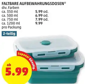 PENNY Faltbare Aufbewahrungsdosen ca. 350ml Angebot
