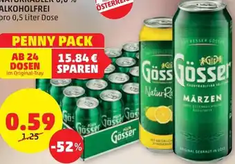 PENNY Gösser Märzen od. Naturradler od. Naturradler 0,0% Alkoholfrei 0,5 Liter Angebot