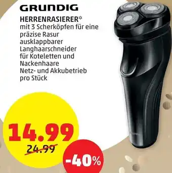 PENNY Grundig Herrenrasierer pro Stk. Angebot