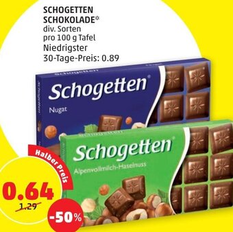 PENNY Schogetten Schokolade 100g Angebot